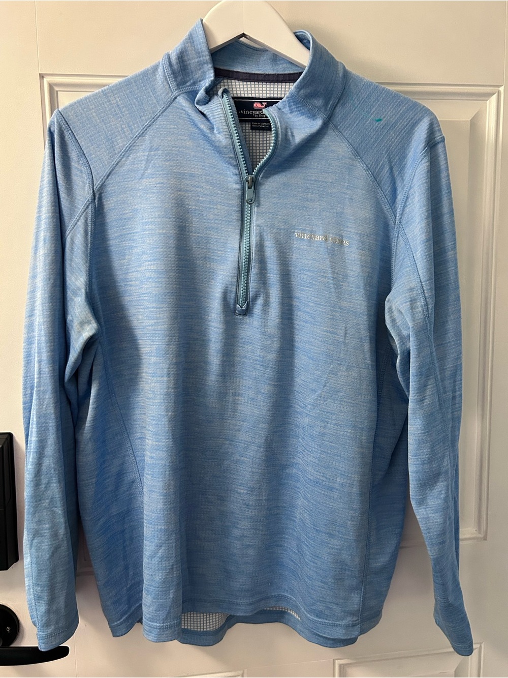 Vineyard Vines Light Blue Long-Sleeve Quarter-Zip Pullover